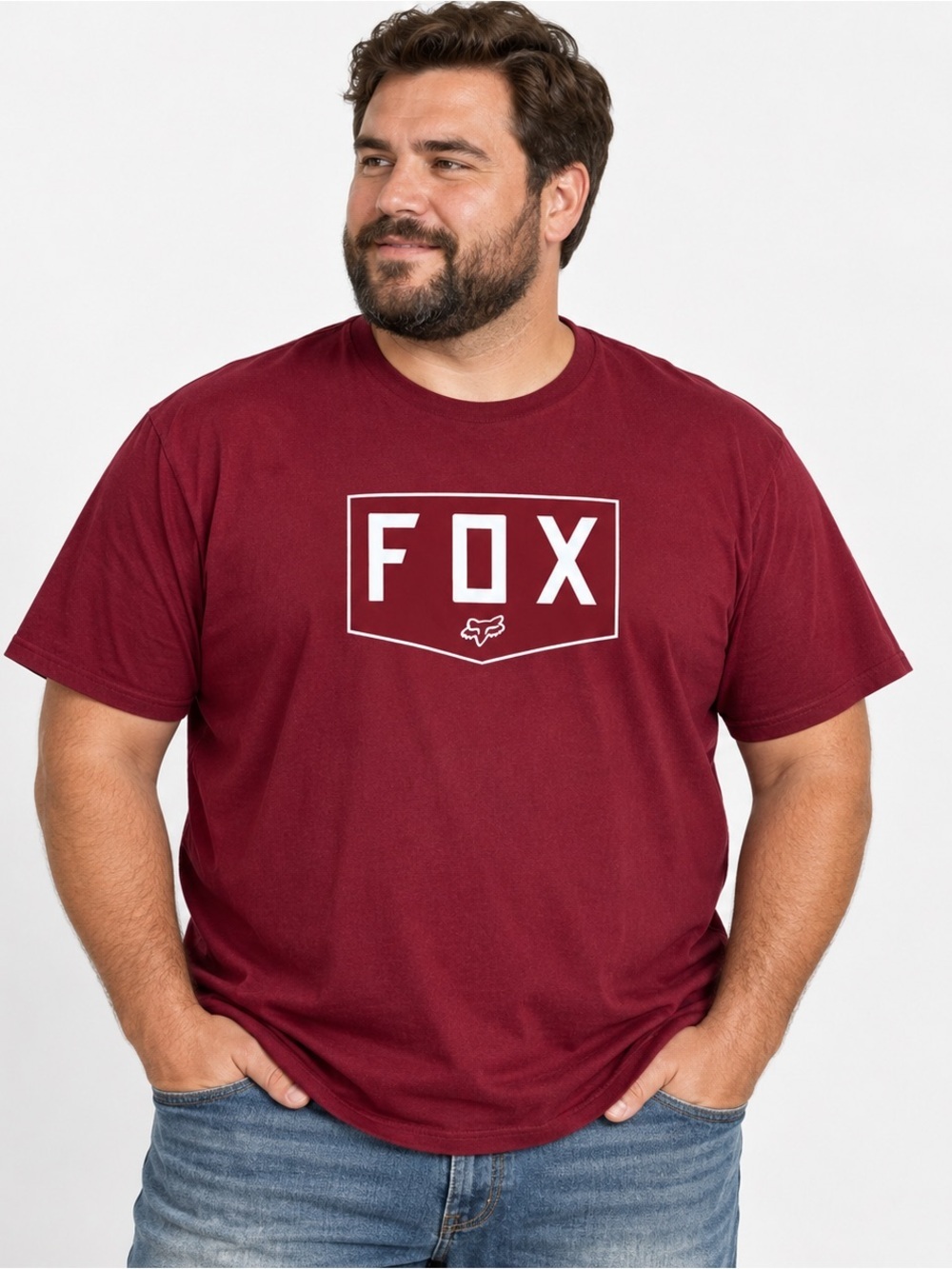 FOX Racing T-shirt Mens XXL Motocross Graphic Logo Short Sleeve Burgundy